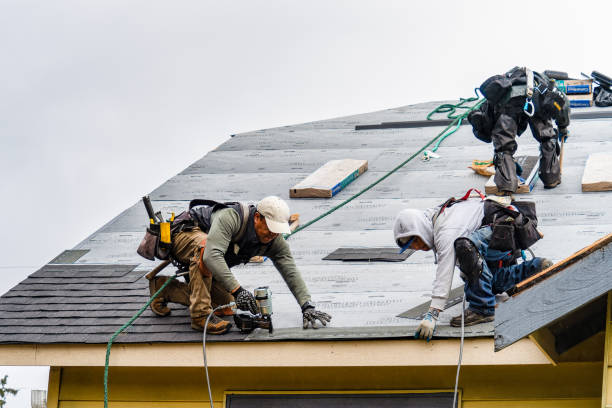 Professional Gutter Installation technician working in Arriba, CO